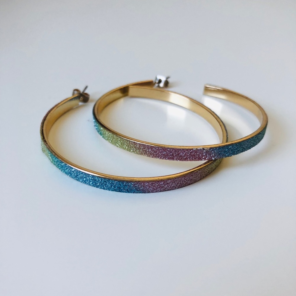 Big colored hollahoops earrings